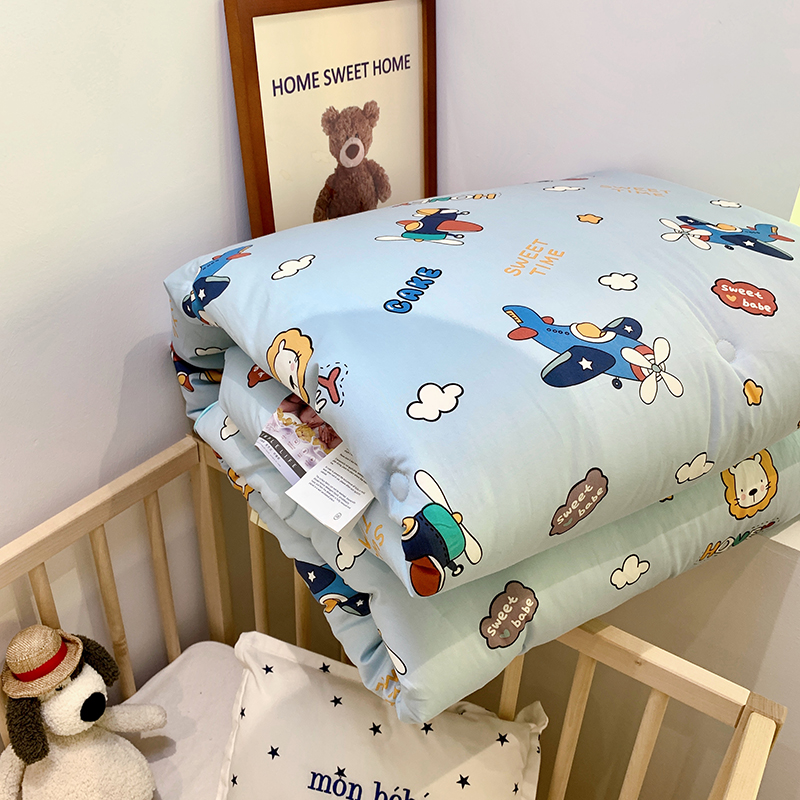 Children A class 60 long - fluff soy protein cartoon autumn and winter were pure cotton spring and autumn to keep warm air conditioning quilt
