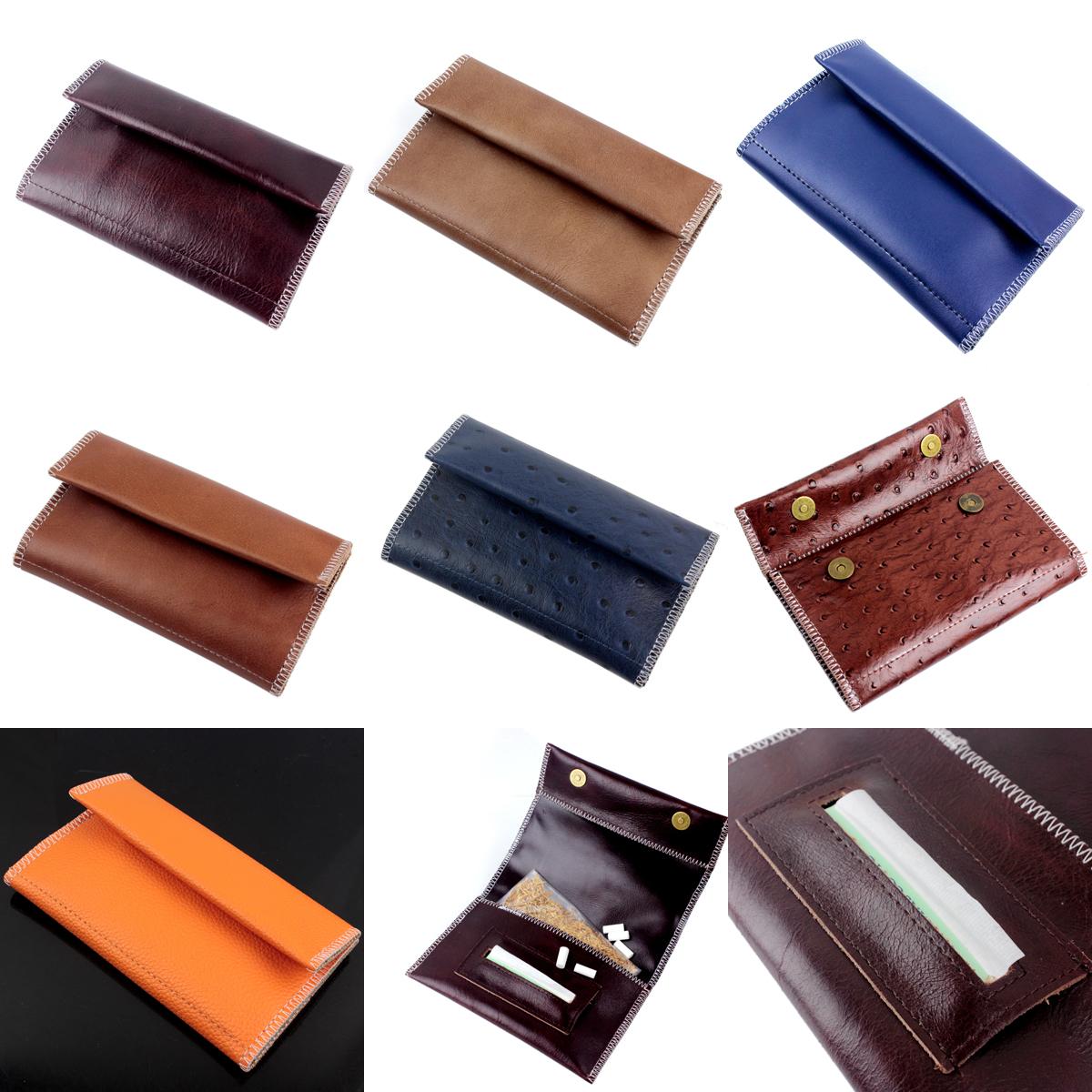 Firedog hand-rolling tool tobacco shredded bag smoking set hand-rolled cowhide hand-held cigarette paper pipe bag moisturizing