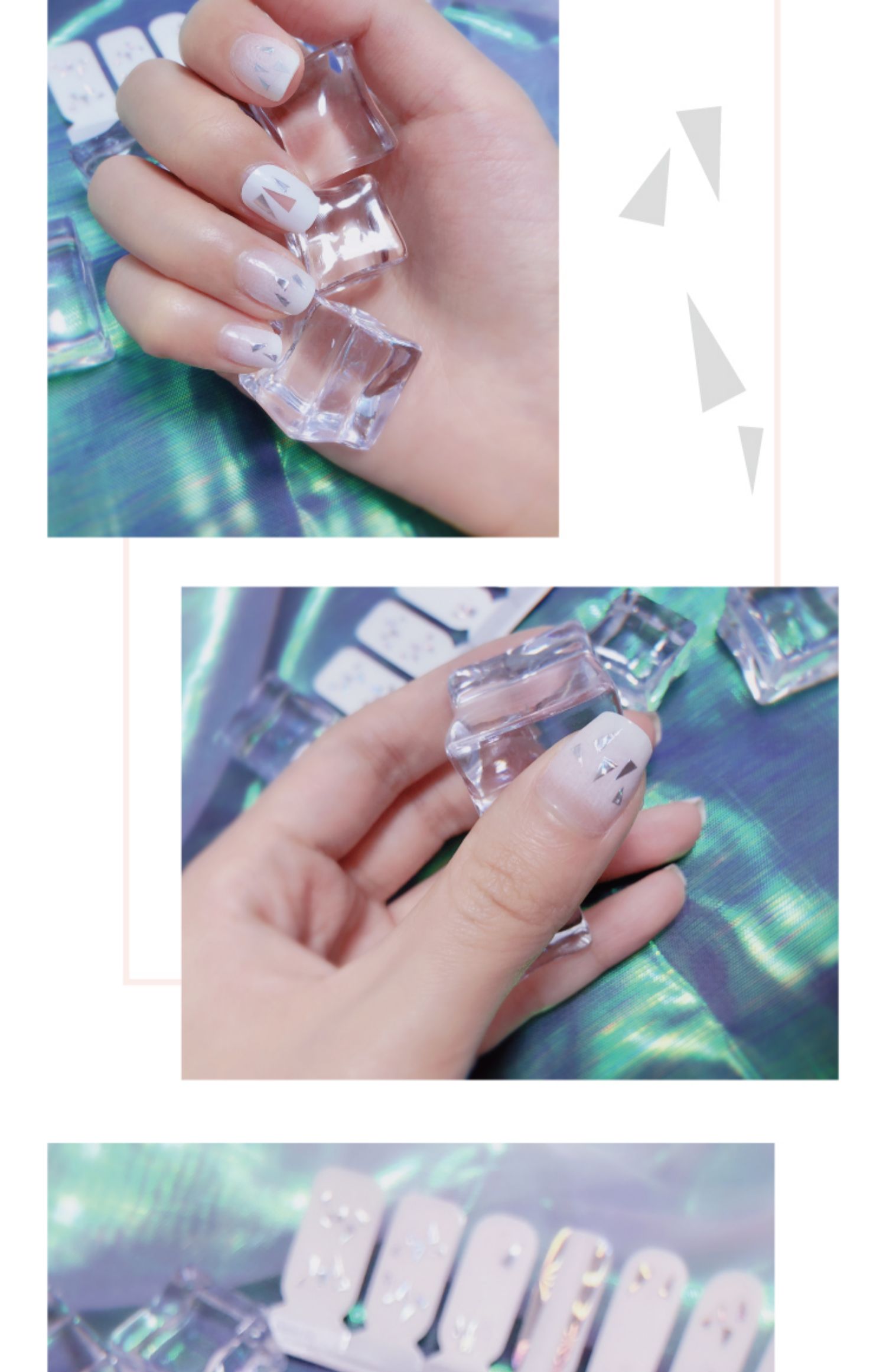 Ice lắc vodka CHEESE PIE nail sticker laser gradient in không thấm nước phụ nữ mang thai có thể xé sơn móng tay - Sơn móng tay / Móng tay và móng chân màu nail cho da ngăm