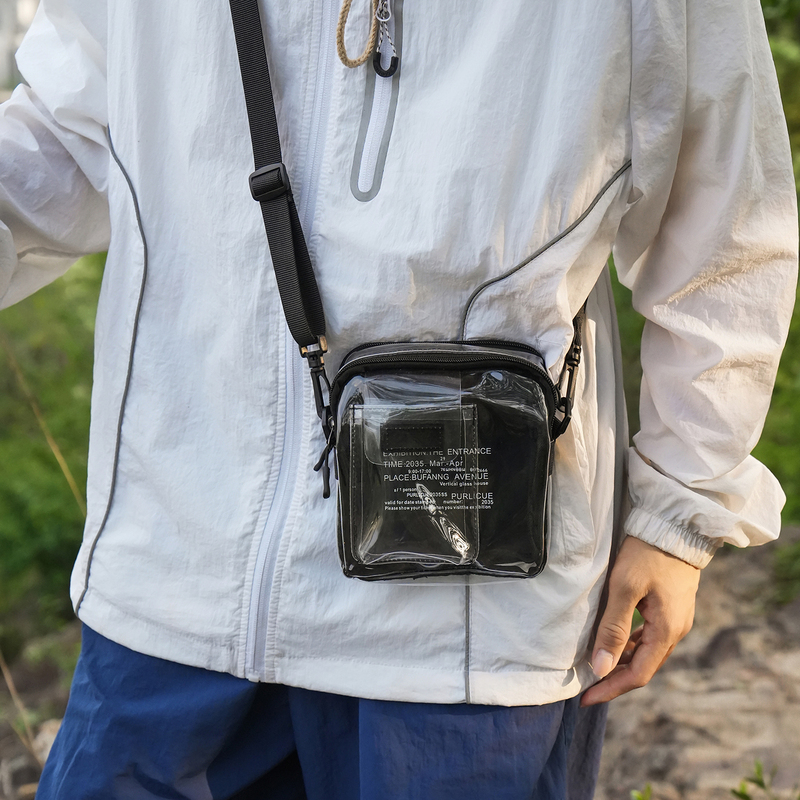 Transparent Pvc Crossbody Bag for Men and Women, Japanese Trendy Brand Shoulder Bag, Lightweight Outdoor Jelly Phone Bag, Versatile Hip Bag Transparent Pvc Crossbody Bag for Men and Women, Japanese Trendy Brand Shoulder Bag, Lightweight Outdoor Jelly Phone Bag, Versatile Hip Bag