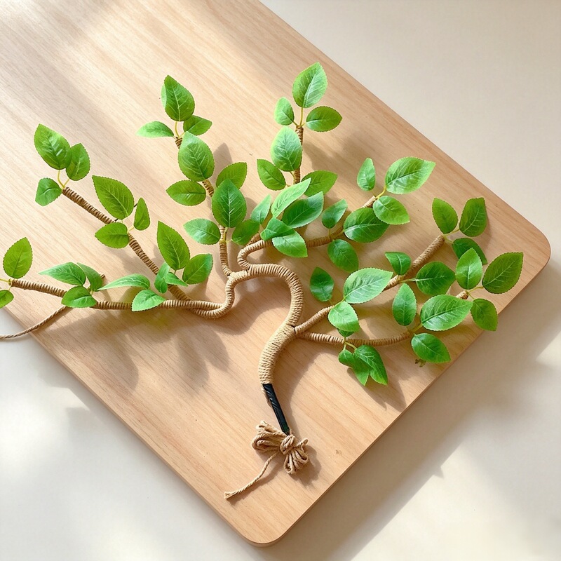 Gourd Money Tree Vine Hand-Woven Artificial Leaves Home Decoration Desktop Ornament