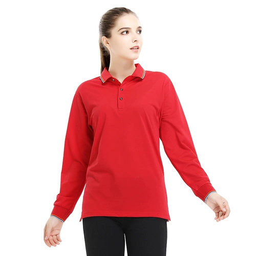 Осенняя футболка polo, с печатью вашего логотипа