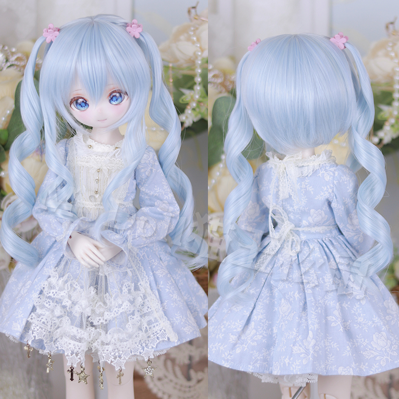 Elvis Squirrel Bjd Wig 3/4 Size, High-Temperature Fiber Cute Little Braids Fake Hair for 3/4 Dolls, Mdd Bear Girl Dd