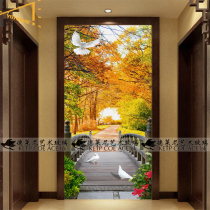 High-end art glass European style porch aisle screen partition craftsmanship fine European porch style