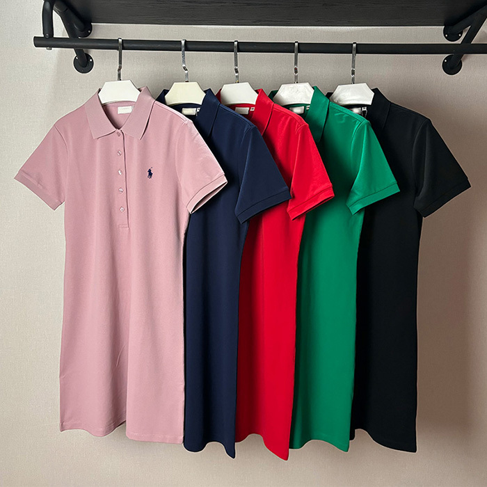 Slim-Fitting Polo Dress for Women, Summer Mid-Length, Plus Size, Fat Mm, Lapel T-Shirt, Sports Skirt Slim-Fitting Polo Dress for Women, Summer Mid-Length, Plus Size, Fat Mm, Lapel T-Shirt, Sports Skirt