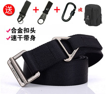 Outdoor sports alloy buckle tactical belt military myths special soldiers multi-function safety rescue canvas nylon belt