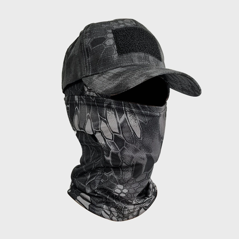 Tactical Camouflage Baseball Cap With Face Shield For Hiking_voghion.com
