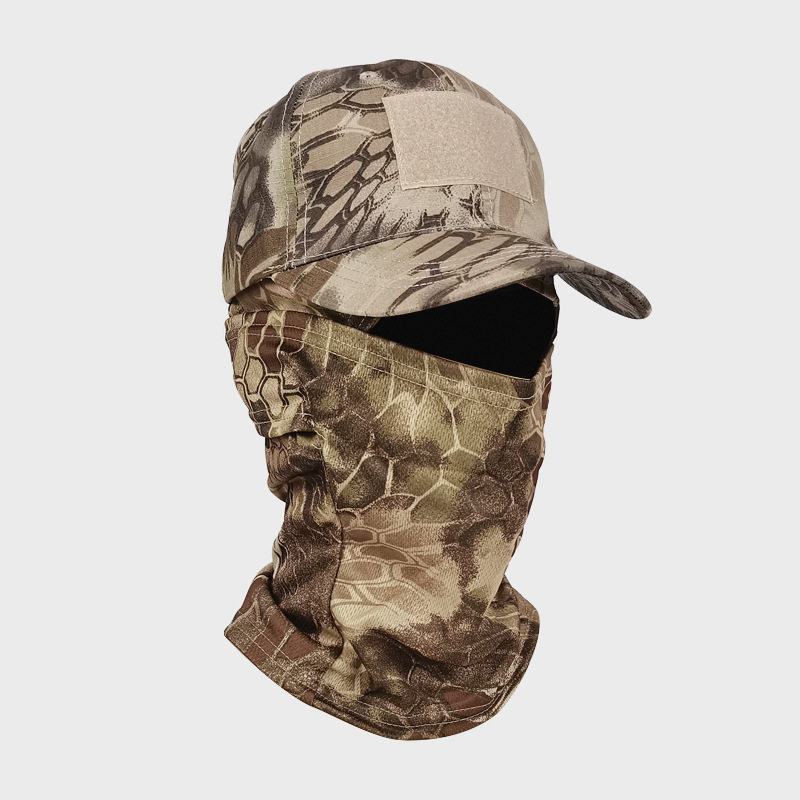 Tactical Camouflage Baseball Cap With Face Shield For Hiking_voghion.com