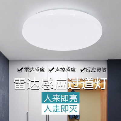 Led ceiling light voice control corridor staircase corridor corridor automatic radar human body induction light light color temperature 4000k