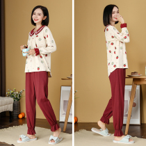 Yeti pajamas female spring and autumn cotton long sleeve Korean student ins cute fairy wind autumn winter suit home clothing autumn