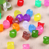 10mm Jelly Beads Four Corners Acrylic Beads String Beads Suction Cardboard Pen Holder Cup Cushion Loose Beads Diy Handmade Half Catty