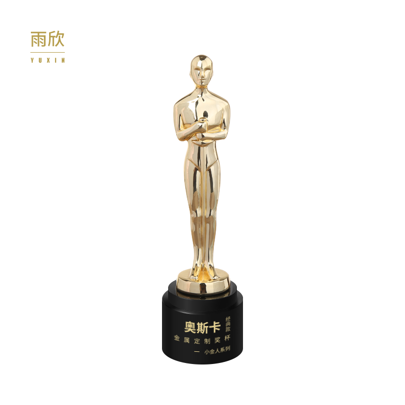 Yuxin Yuxin Classic Oscar Metal Crystal Customized Trophy Metal Souvenirs