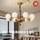 Moori Vintage Style Living Room Chandelier American Retro Brass Black Walnut Branch-Shaped Bedroom Study Lighting Fixture