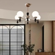 Moori Light House Vintage French Style Living Room Chandelier Bedroom Main Light Solid Wood Magic Bean Glass Shade Modern Lighting Fixture