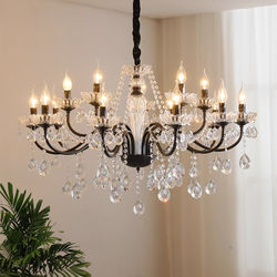 Moori Light House Crystal Chandelier for Living Room, Dining Room, Bedroom - French Retro Branch-Shaped Light Luxury and Elegant Lighting Fixture
