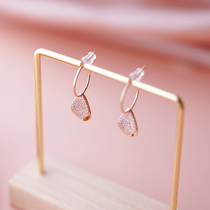 Simple wind 925 sterling silver needle full drill light luxury fashion tree leaf big earrings 2021 New Tide style