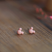 Simple wind 925 sterling silver needle candy color student cute fresh earrings 2021 New Tide ice cream color