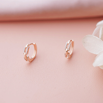 Simple wind 2021 Japan and South Korea new block chain ear button commuter temperament small earring sleep free earrings