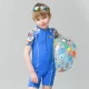 Hosa Hosa Áo tắm Boxer một mảnh Áo tắm cho trẻ em Phong cách mới với dây kéo dễ thương - Bộ đồ bơi của Kid