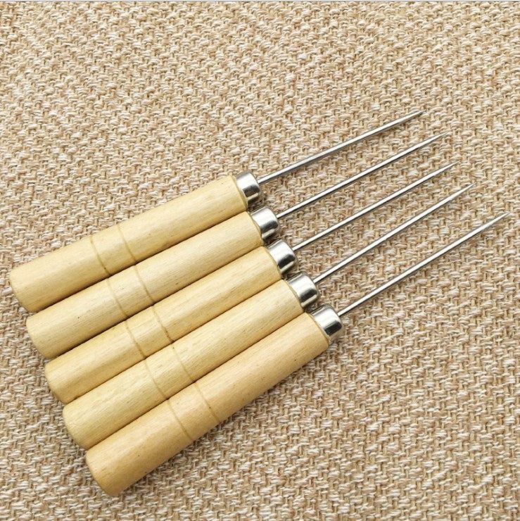 Thousands of awl shoe repair tools wooden handle drill bit pick needle diy hand tool leather punch tailor tool
