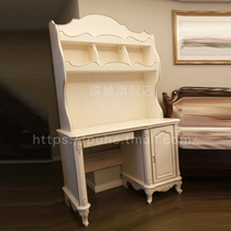 Childrens desk bookcase combination girl European writing desk bookcase combination home student European multi-function
