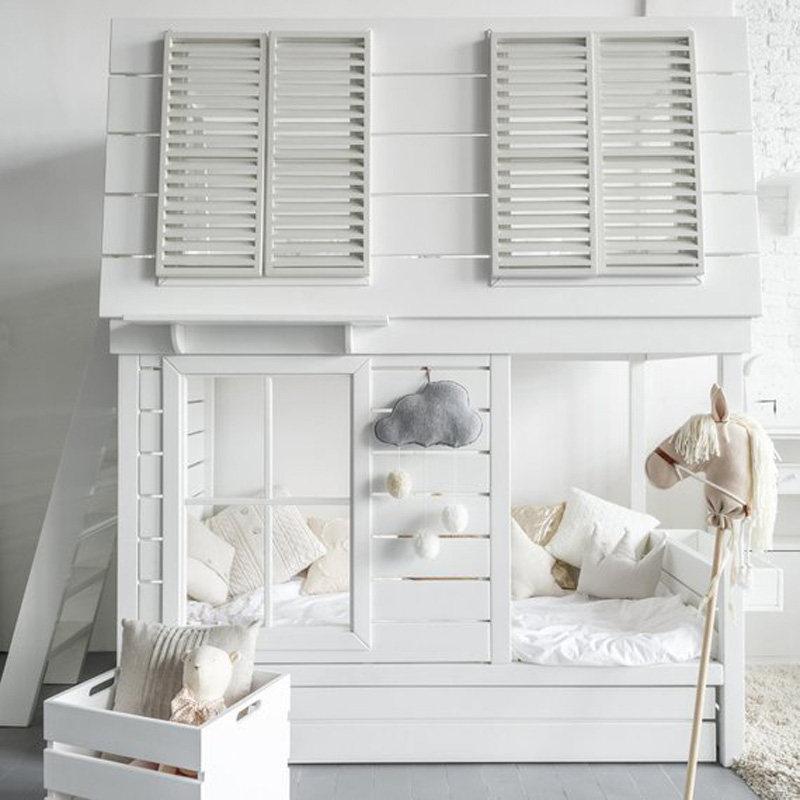 Tree House Bed Children Up and Out Bed Twin Bed Up and Out Solid Wood Children Multi - functional Customized