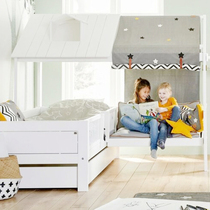 Tree House Bed Children Multifunctional Game House Multifunctional Half-height Bed Childrens Room Bed Solid Wood Customization