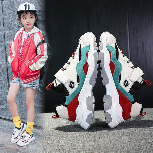 Модные демисезонные туфли, детская спортивная обувь, 2019, подходит для подростков, в корейском стиле