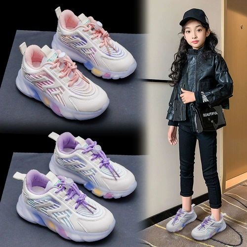 Спортивная обувь, дышащие туфли, детская повседневная обувь, 2022 года, осенняя, тренд сезона