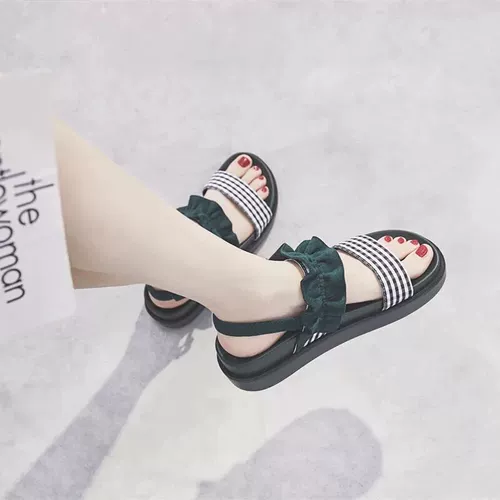 Летние модные мягкие сандалии, туфли для отдыха для принцессы, в корейском стиле, мягкая подошва, подходит для подростков