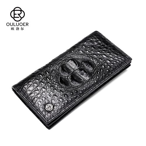 欧洛尔 Мужской длинный бумажник, маленькая сумка клатч, кошелек, Таиланд, из натуральной кожи