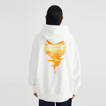 WassupHouse sunset hooded sweater spring and autumn sunset print new men and women fleece hooded couple