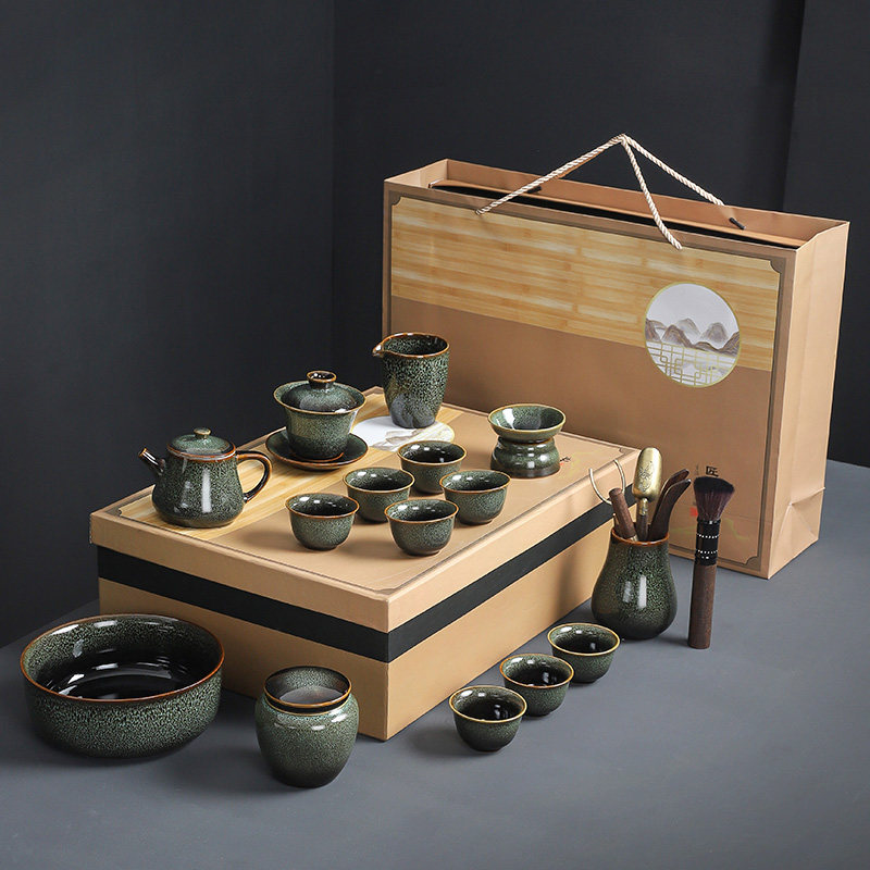 Golden Rabbit Millikung Fu Tea Furniture Sets Home Gift Kilns Tea Tea Teapot Tea Cup Tea Ceremony Tea Baptism Case