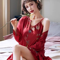 HGC Silk-Couple ночная рубашка с цветами, прижатыми друг к другу