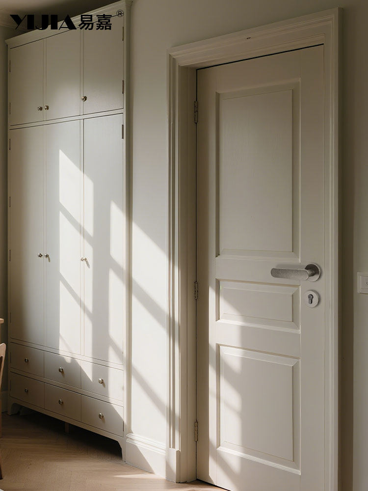 Retro Silver Indoor Door Lock Wabi-Sabi Style Distressed Bedroom Door Bathroom Solid Wood Door Lock Silent Lock Set