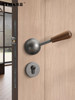 「Yunyi」 Antique Style Bedroom Door Lock Antique Silver Household Universal Indoor Door Lock Walnut Door Handle