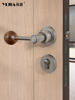 Medieval-Style Retro Silver Household Door Lock Indoor Bedroom Wooden Door Magnetic Silent Wabi-Sabi Style Solid Wood Door Handle