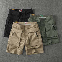 Chaosigns Ins Yu Wen Ledo Pocket Tooling Shorts Male American Comeback Elastic 50% Pants Mid Pants Summer