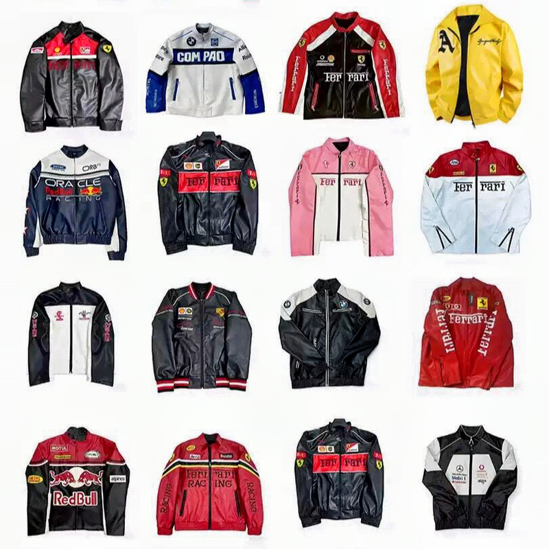 F1 Racing Suit Leather Jacket Motorcycle Jacket Long-Sleeved Retro Casual American Motorcycle Windproof Riding Equipment F1 Racing Suit Leather Jacket Motorcycle Jacket Long-Sleeved Retro Casual American Motorcycle Windproof Riding Equipment