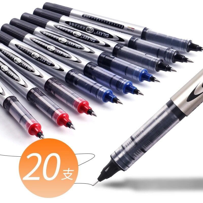 White Snow Needle Tubing Type Water-based Ballpoint Pen Neutral 0 5mm Black Signature Water Straight Liquid Red Pen Students with Carbon Wholesale
