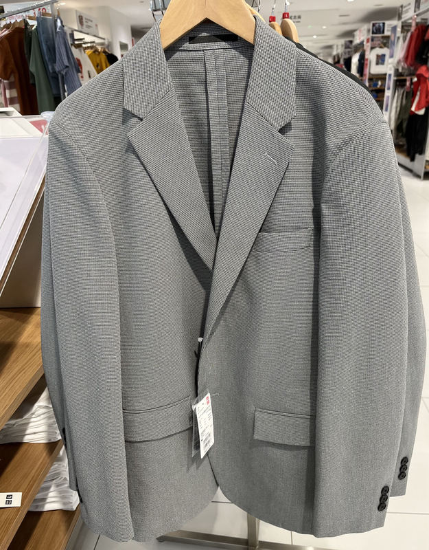 Uniqlo Genuine 25-Year Model Men's Air-Feel Quick-Drying Stretch Lightweight Suit 468671 Spring and Summer Suit Jacket