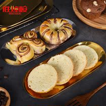 Sheng Zhuo Nordic metal tray simple stainless steel 304 storage tray restaurant food display plate gold silver