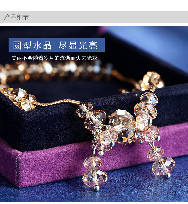 Swarovski yếu tố pha lê vòng chân cô gái phiên bản Hàn Quốc của sinh viên đơn giản tính cách nhẫn hipster chân lắc chân pnj