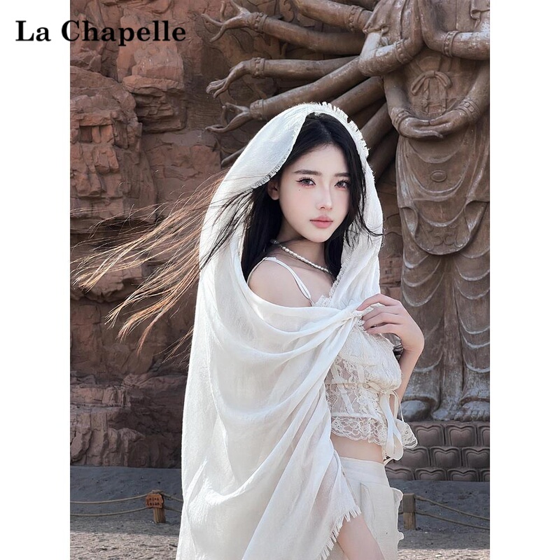 La Chapelle Northwest Seaside Travel Scarf for Women, Desert Photo Shoot Beach Silk Scarf, Sun Protection Headscarf, Shawl La Chapelle Northwest Seaside Travel Scarf for Women, Desert Photo Shoot Beach Silk Scarf, Sun Protection Headscarf, Shawl