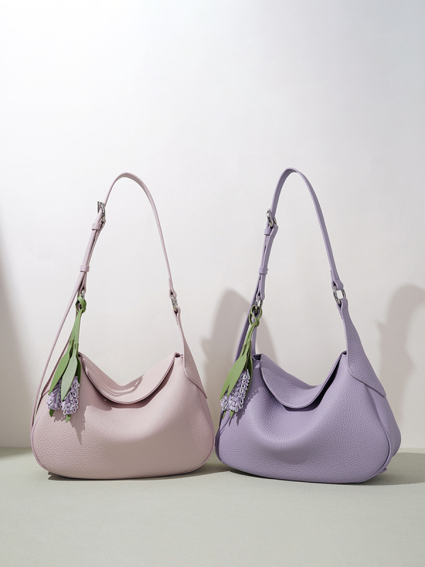 Exquisite Pendant, New Summer Style Genuine Leather Women's Bag, Designer Niche Crossbody Bag, Light Luxury, High-End Feel, Handbag, Shoulder Bag