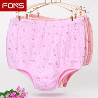 Quần lót nữ trung và già của phụ nữ đồ lót cotton rộng cộng với quần short cotton cỡ lớn quần sịp