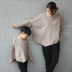 Zhe Sifan chính gốc mẹ-con mặc mùa thu 2019 mới mẹ và mẹ phụ nữ áo thun dài tay đan váy thủy triều - Trang phục dành cho cha mẹ và con đồ ngủ cho cả gia đình Trang phục dành cho cha mẹ và con