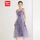 IEF/爱依服 Летнее элегантное платье, дизайнерская длинная юбка, коллекция 2023, тренд сезона, средней длины, длина макси