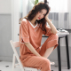 Pajama cô gái mùa hè thoải mái bảy tay chín điểm mặc quần cô gái phù hợp với gia đình người phụ nữ bình thường tay áo lỏng lẻo đơn giản.