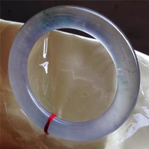 Jade bracelet natural female jade bracelet old pit floating flower high ice seed fluorescent jade bracelet round strip with certificate